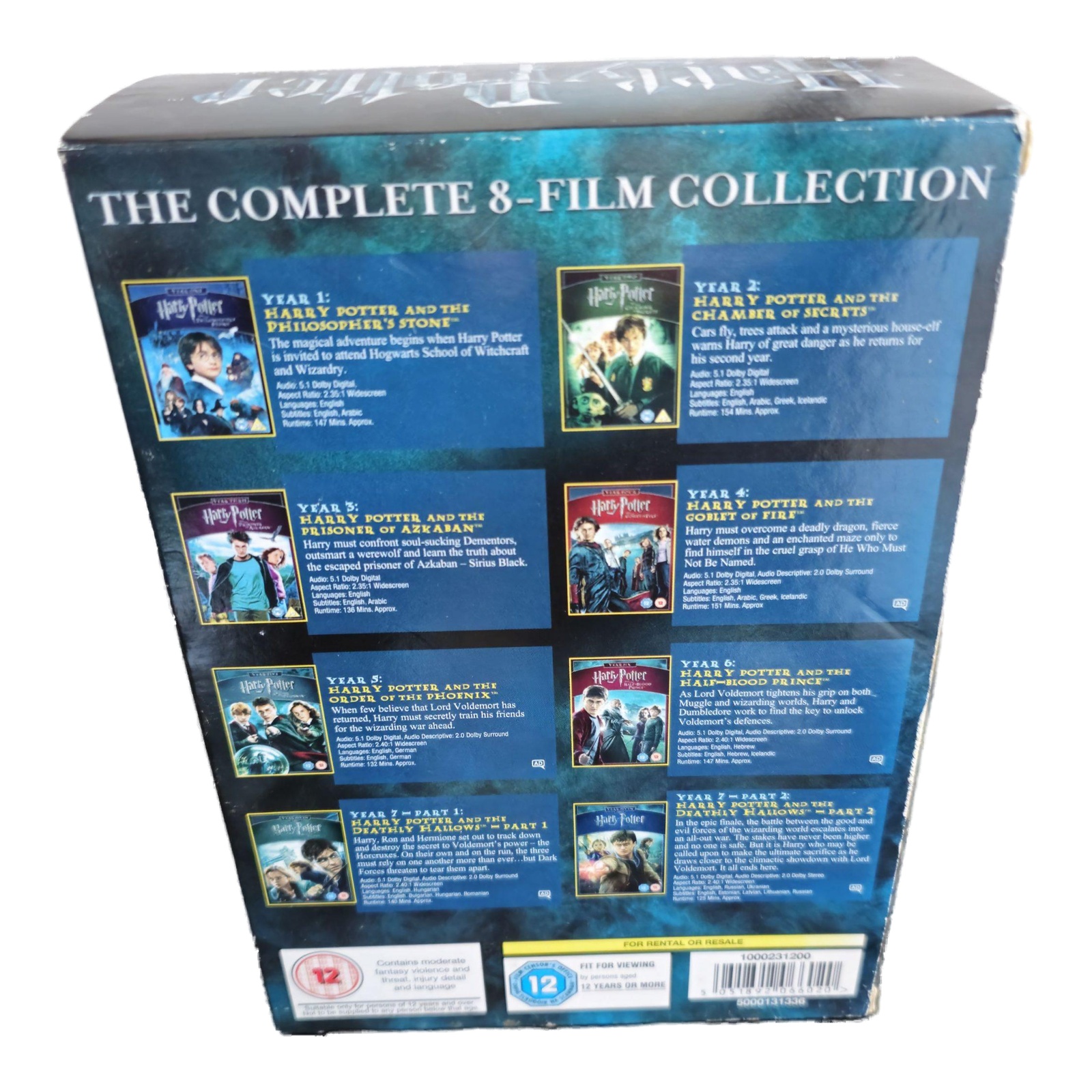 Harry Potter: The Complete 8-Film DVD Collection - Region 2 PAL - Image 2